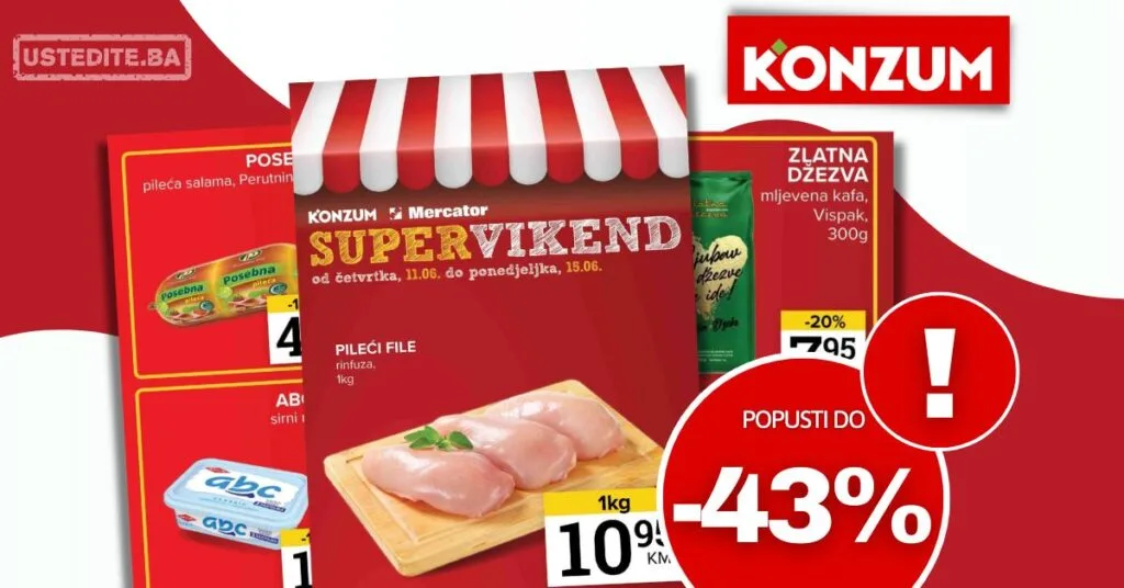 Konzum vikend akcija 11-15.6.2026.