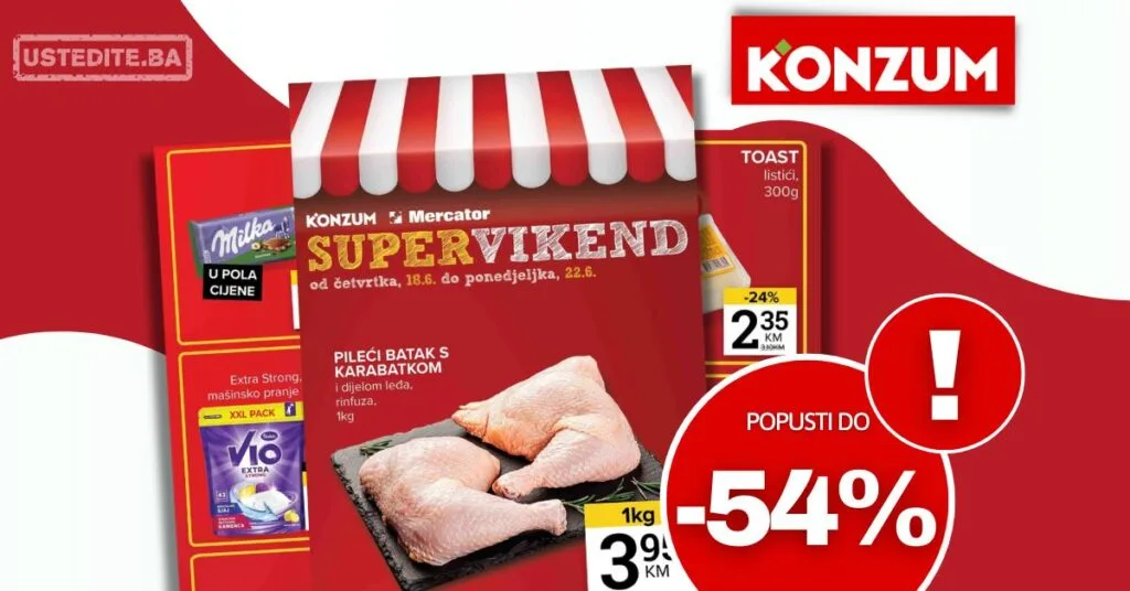 Konzum vikend akcija 18-22.6.2026.