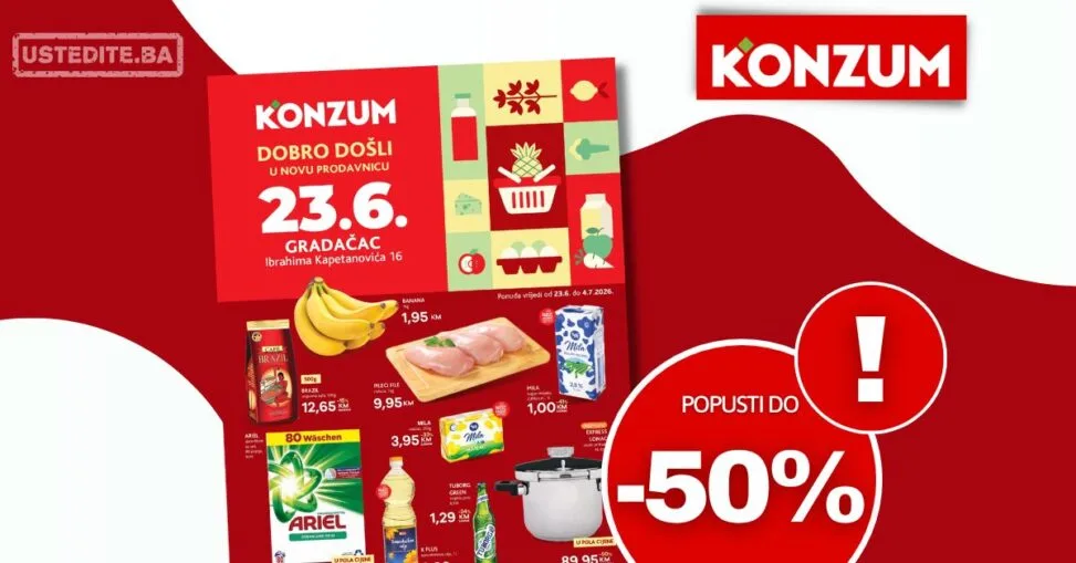 Konzum katalog GRADAČAC 23.6-4.7.2026.