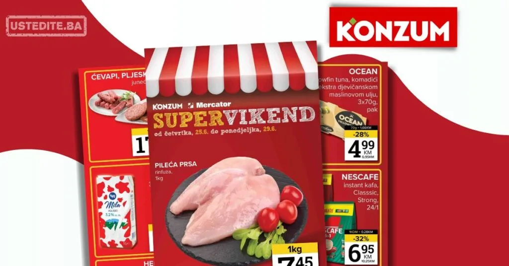 Konzum vikend akcija 25-29.6.2026.