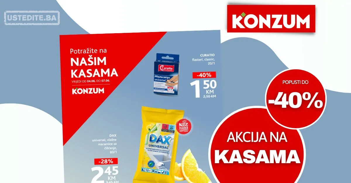Konzum AKCIJA NA KASAMA 4-7.6.2026.