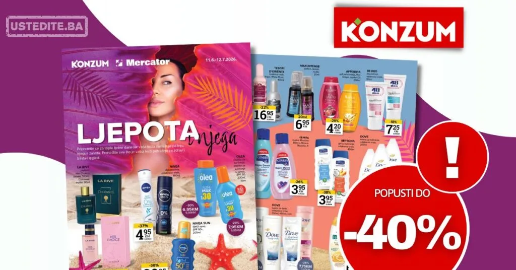 Konzum katalog LJEPOTA I NJEGA 11.6-12.7.2026.