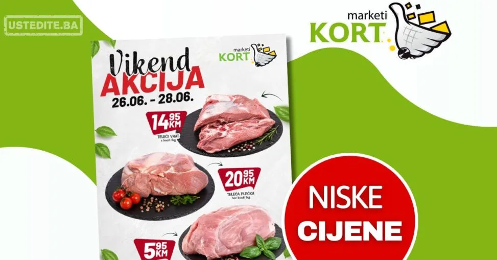 Kort vikend akcija 26-28.6.2026.