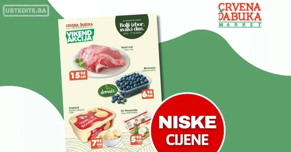 Crvena jabuka vikend akcija 25-27.6.2026.