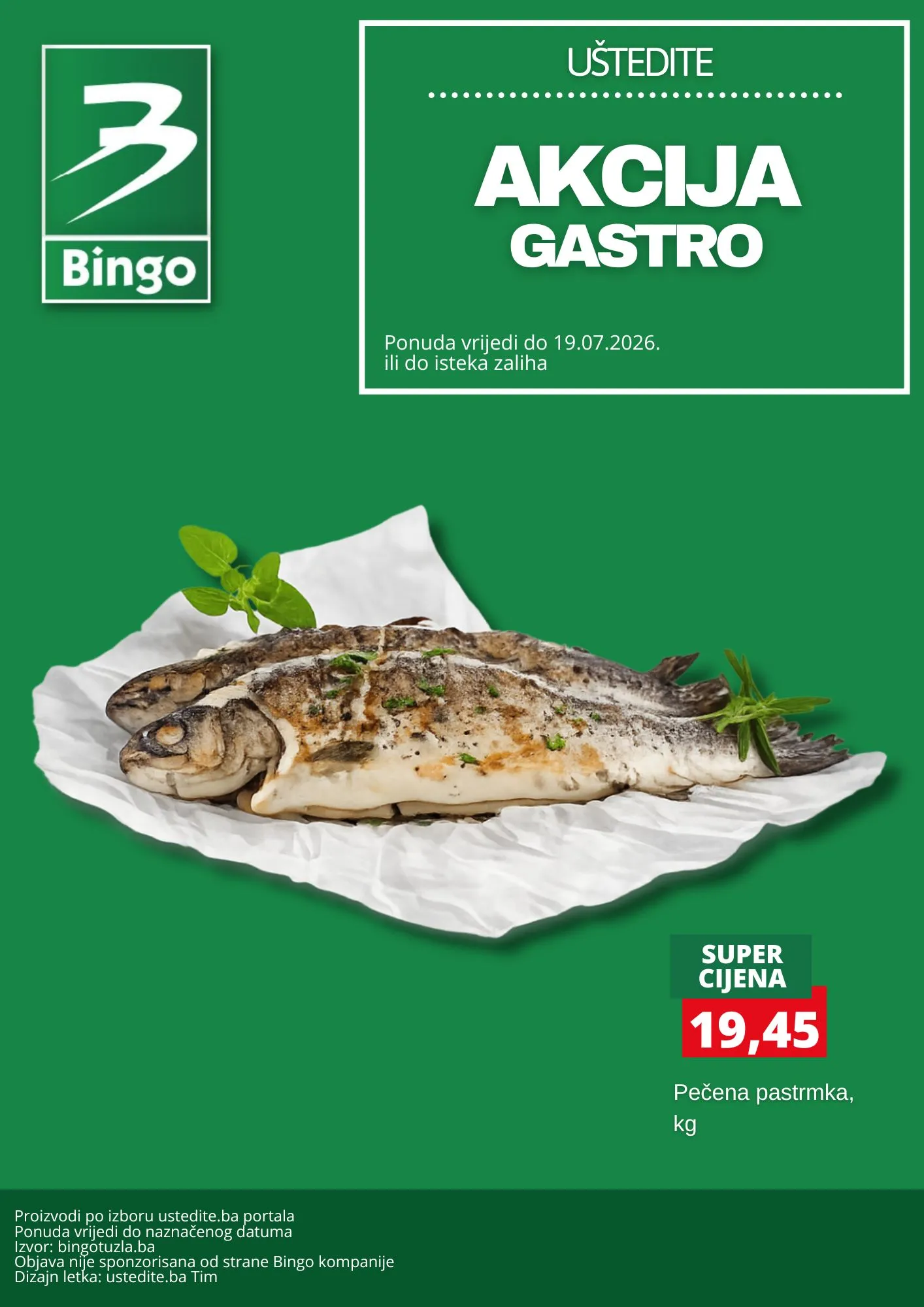Bingo akcija GASTRO - ponuda do 19.7.2026. - str. 1