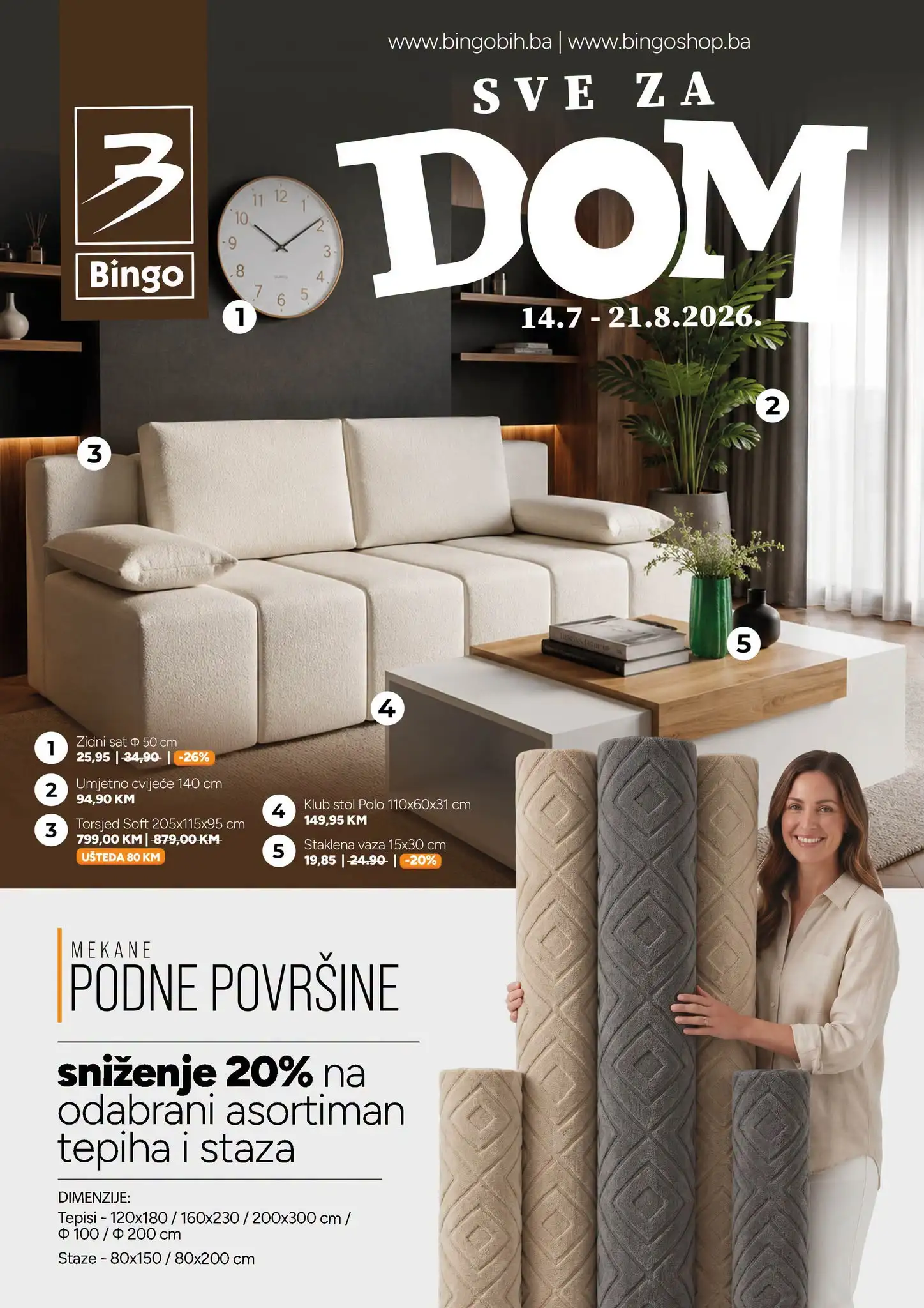 Bingo katalog NAMJEŠTAJA SVE ZA DOM 14.7-21.8.2026. - str. 1