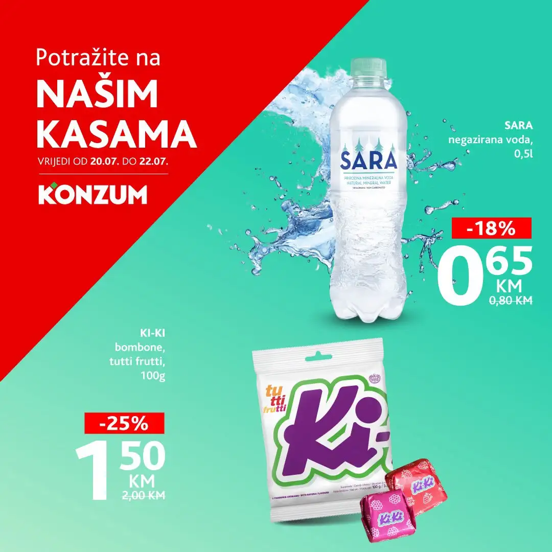 Konzum AKCIJA NA KASAMA 20-22.7.2026. - str. 1