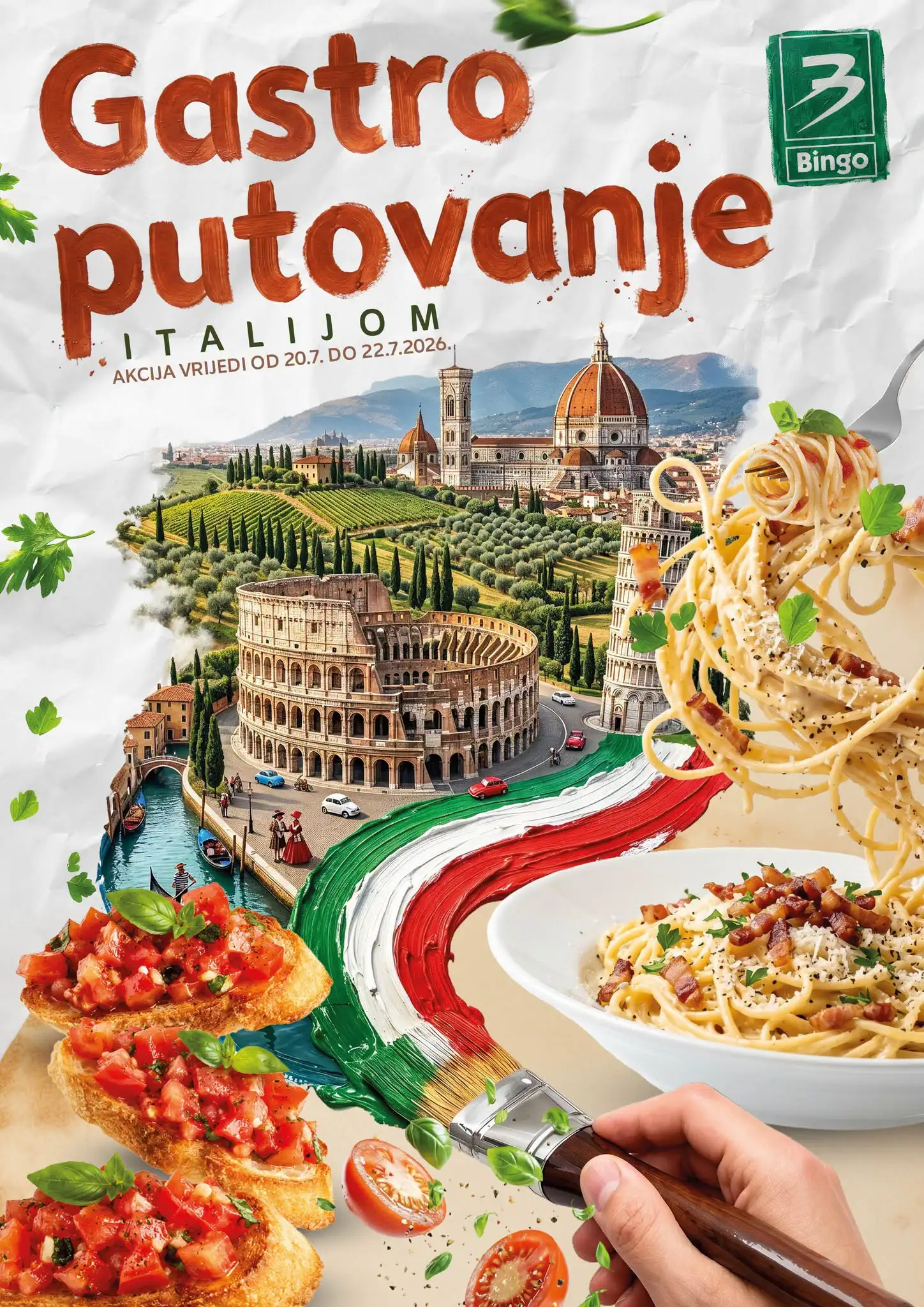 Bingo akcija GASTRO PUTOVANJE ITALIJOM 20-22.7.2026. - str. 1