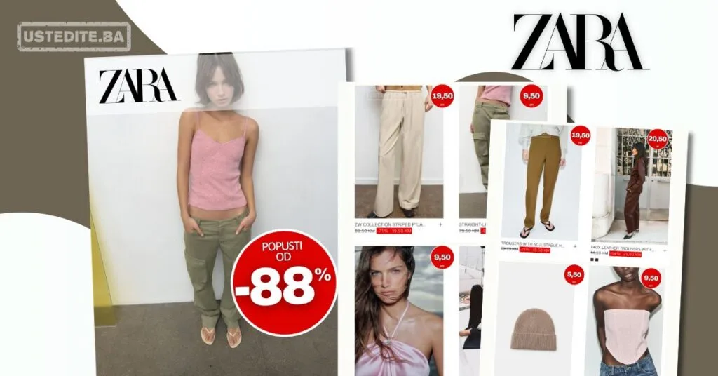 Zara SNIŽENJE do 88% - akcija od 29.7.2026.