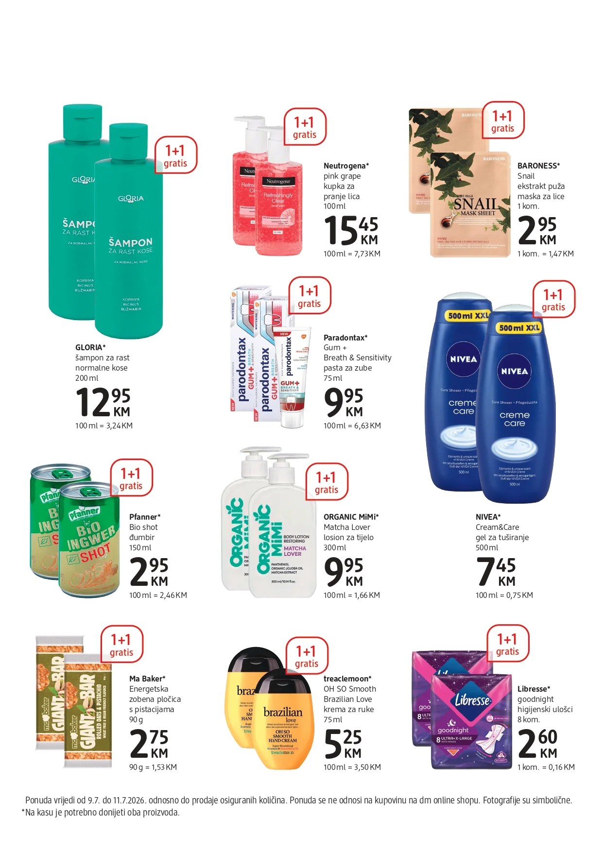 dm katalog SVE 1+1 GRATIS 9-11.7.2026. - str. 1
