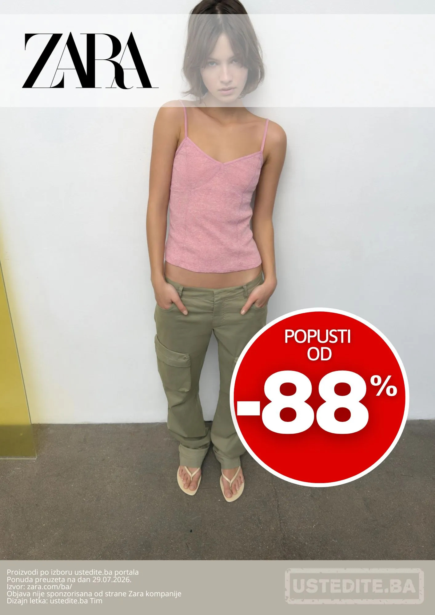 Zara SNIŽENJE do 88% - od 29.7.2026. - str. 1