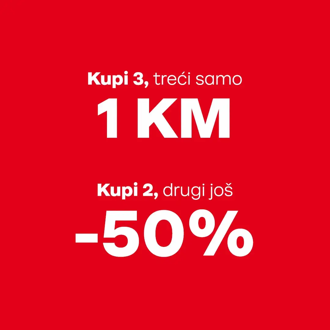 Deichmann sniženje TREĆI PAR samo 1 KM do 26.7.2026. - str. 1