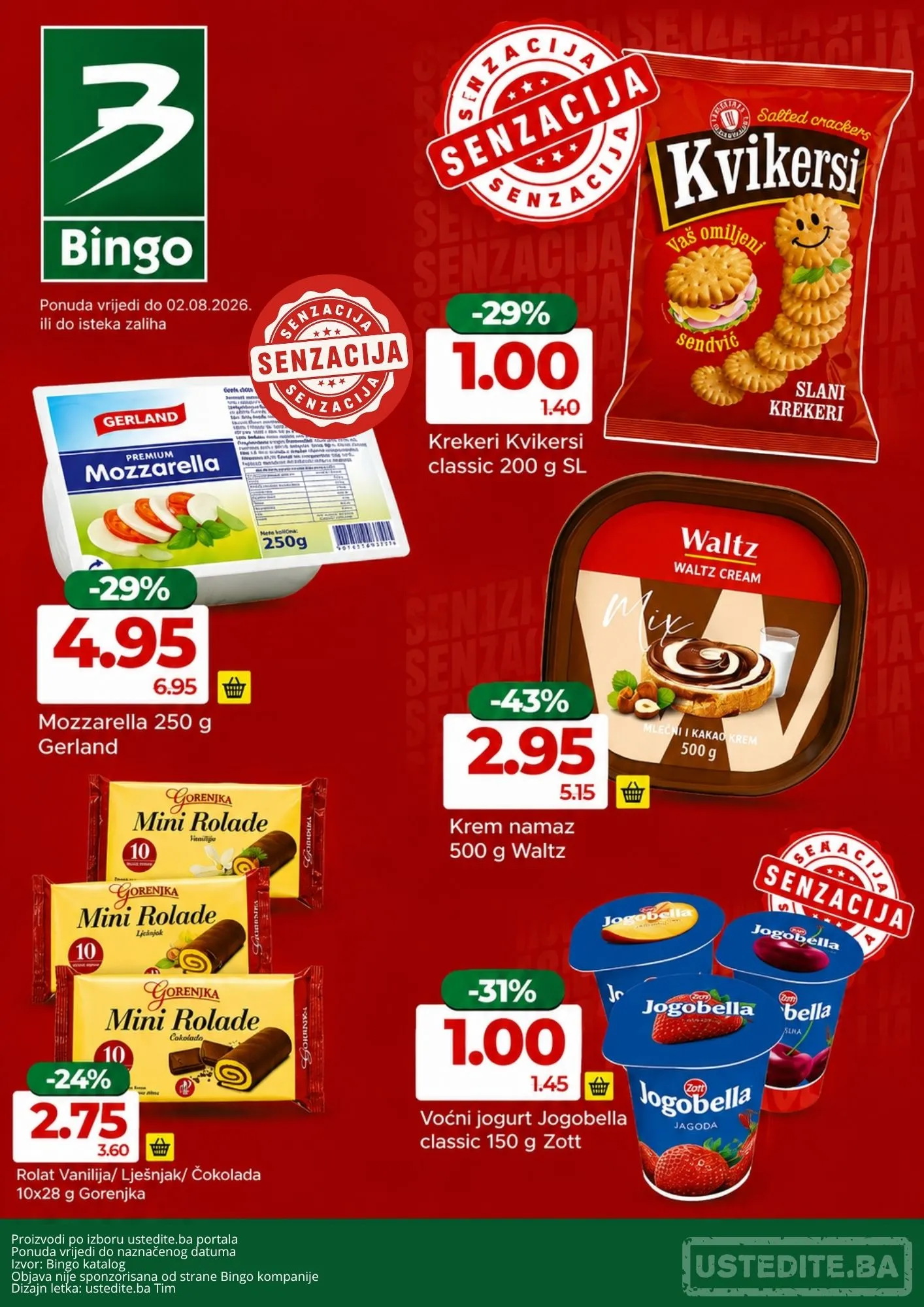 Bingo SENZACIONALNE CIJENE - akcija do 2.8.2026. - str. 1