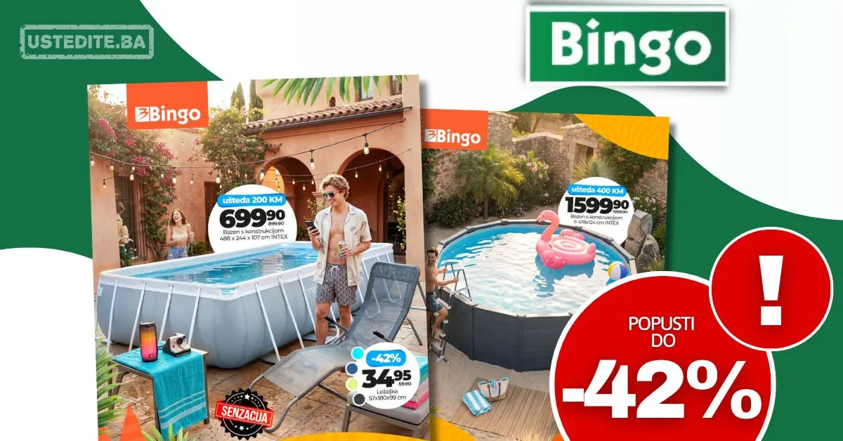 Bingo akcija BAZENI juli 2026.