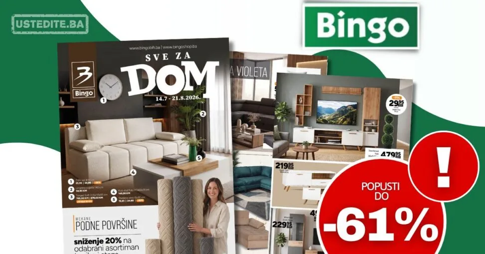 Bingo katalog NAMJEŠTAJA SVE ZA DOM 14.7-21.8.2026.