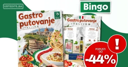 Bingo akcija GASTRO PUTOVANJE ITALIJOM 20-22.7.2026.