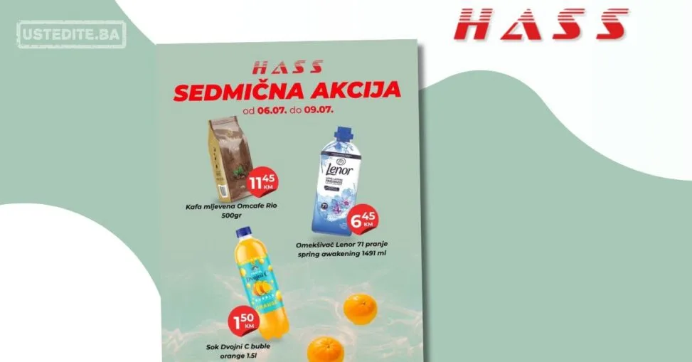 Hass komerc Zenica SEDMIČNA AKCIJA 6-9.7.2026.
