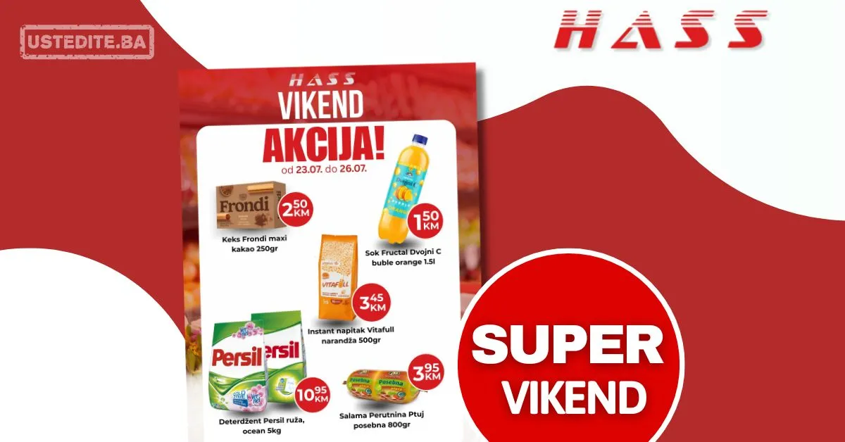 Hass komerc Zenica vikend akcija 23-26.7.2026.