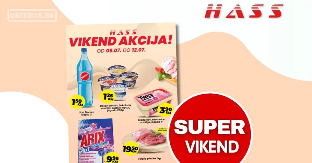 Hass komerc Zenica vikend akcija 9-12.7.2026.