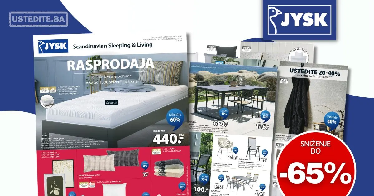 Jysk katalog RASPRODAJA 22-28.7.2026.