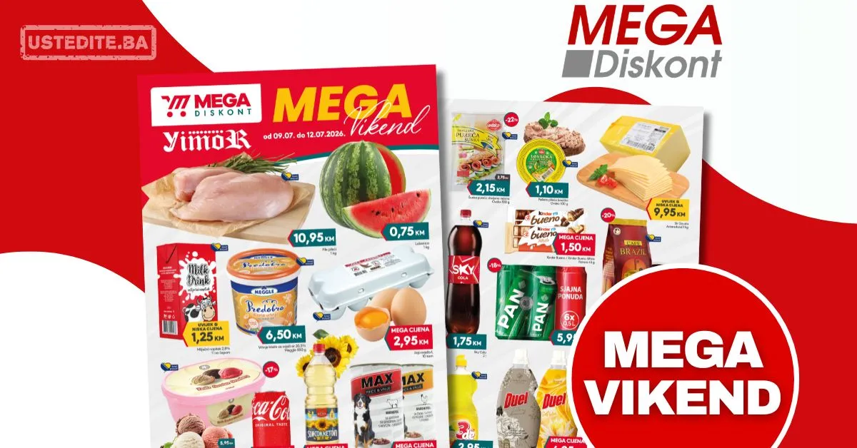 Mega Diskont vikend akcija 9-12.7.2026.