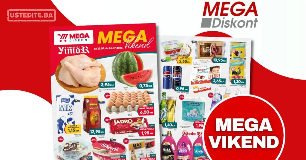 Mega Diskont vikend akcija 23-26.7.2026.