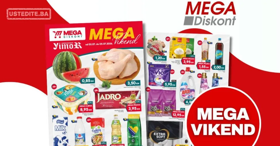 Mega Diskont vikend akcija 2-5.7.2026.