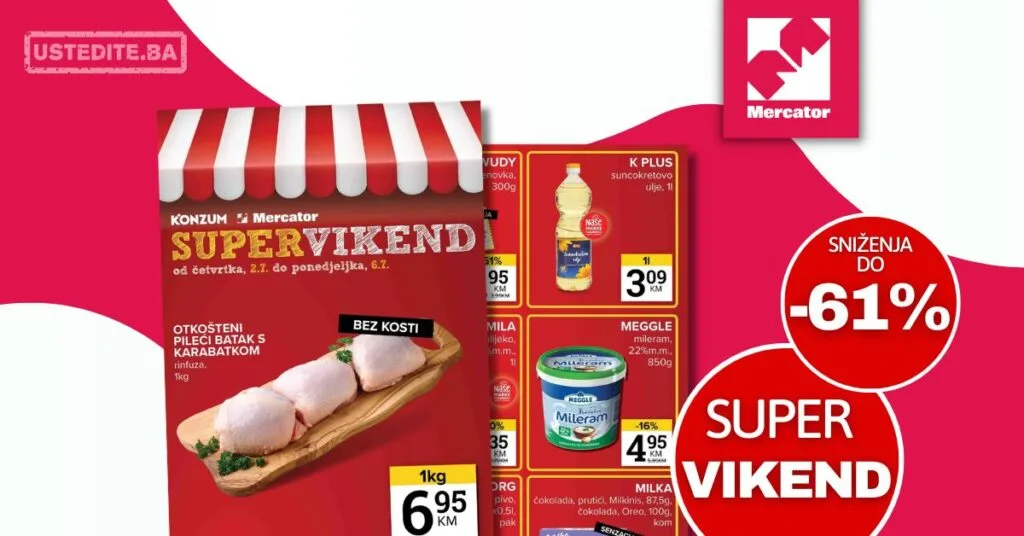 Mercator vikend akcija 2-6.7.2026.