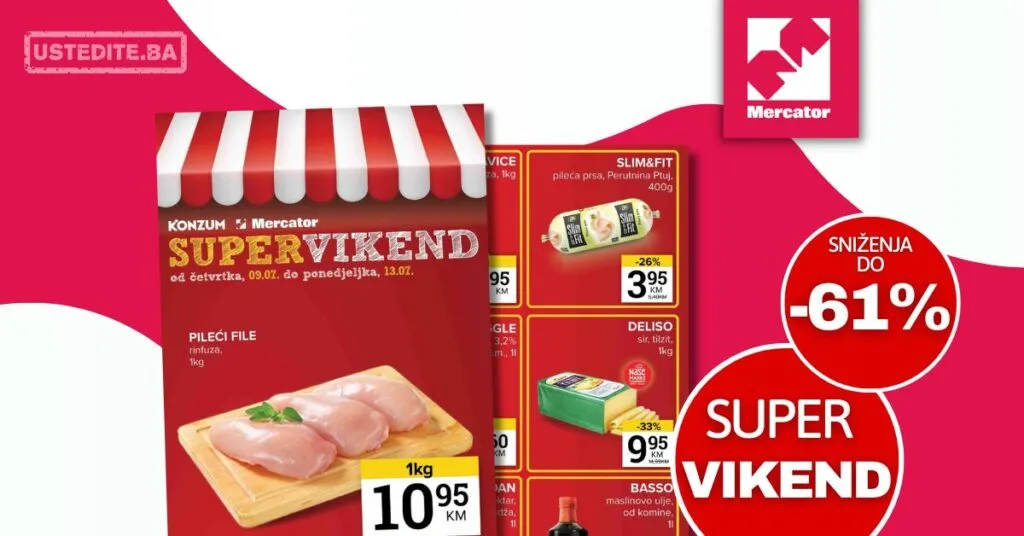 Mercator vikend akcija 9-13.7.2026.