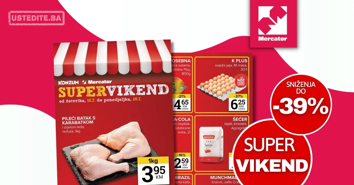 Mercator vikend akcija 16-20.7.2026.
