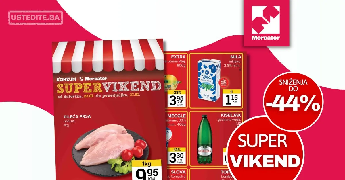 Mercator vikend akcija 23-27.7.2026.
