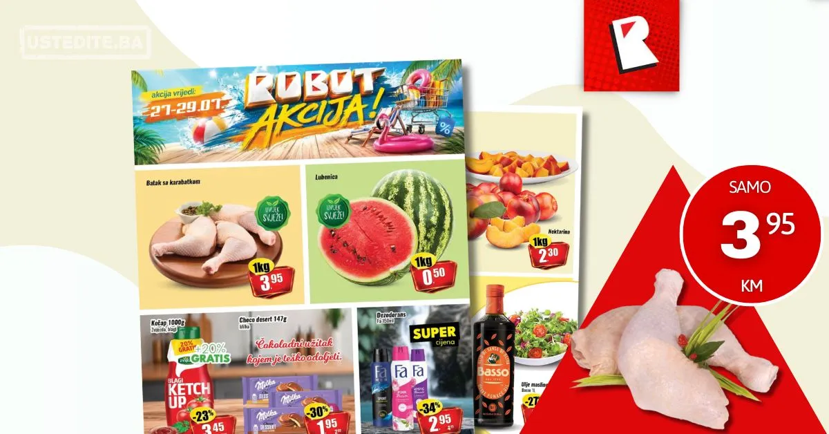 Robot akcija za početak sedmice 27-29.7.2026.