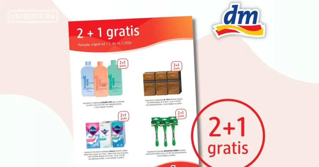dm 2+1 GRATIS 1-14.7.2026.