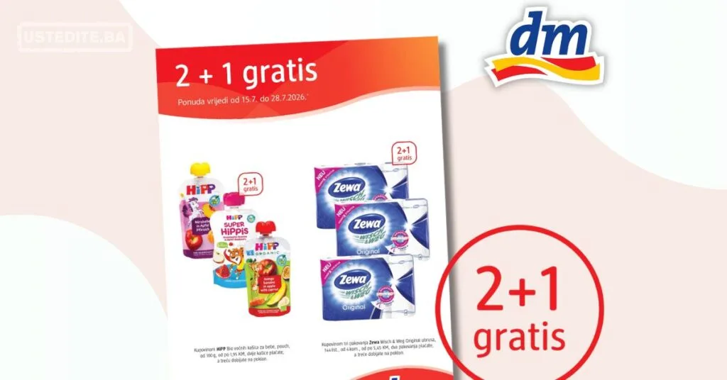 dm 2+1 GRATIS 15-28.7.2026.