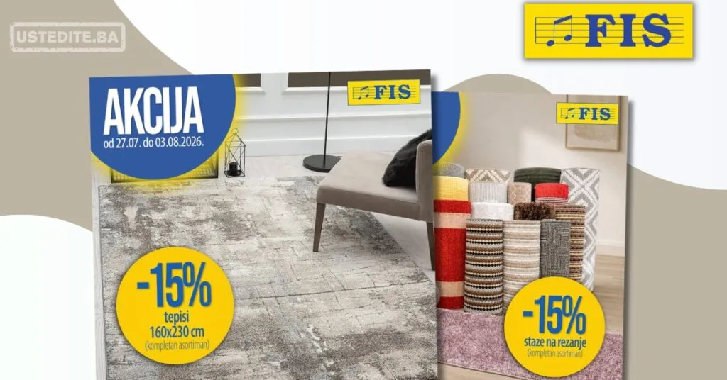 Fis akcija TEPISI 27.7-3.8.2026.
