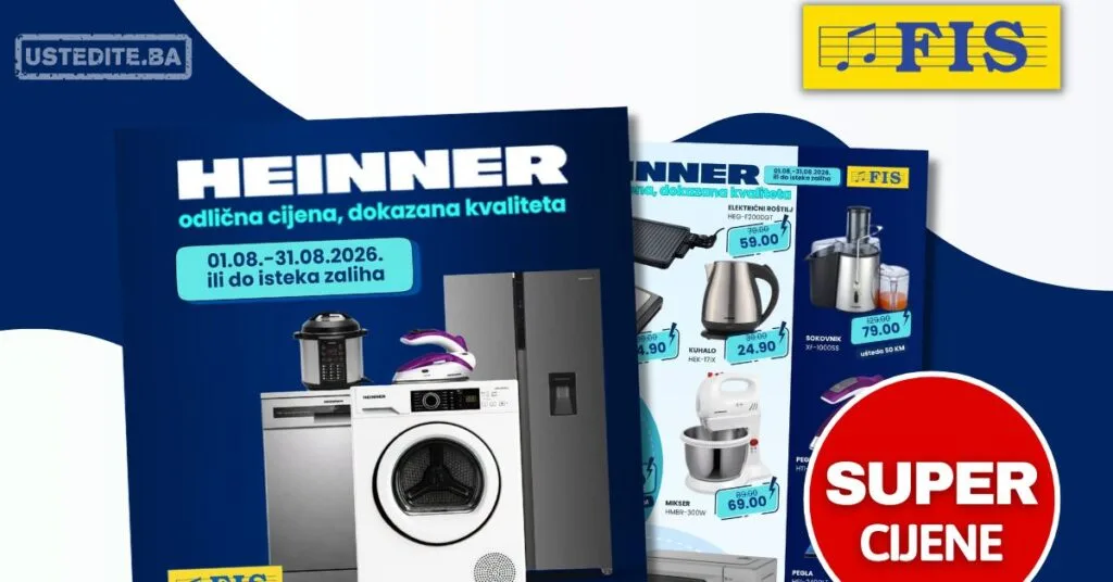 Fis akcija HEINNER 1-31.8.2026.