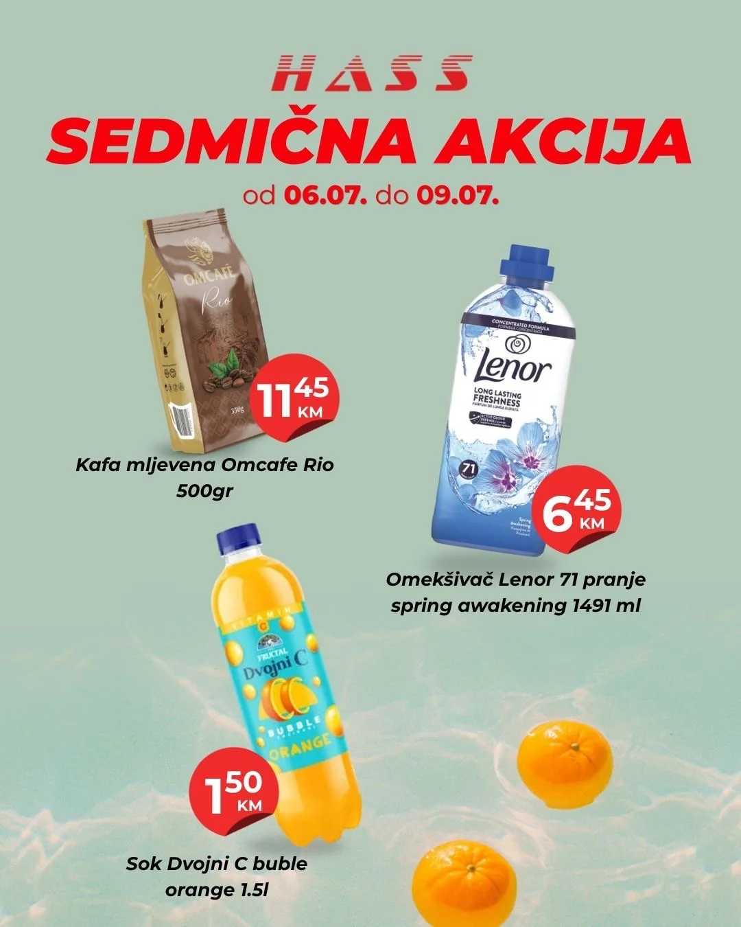 Hass komerc Zenica SEDMIČNA AKCIJA 6-9.7.2026. - str. 1