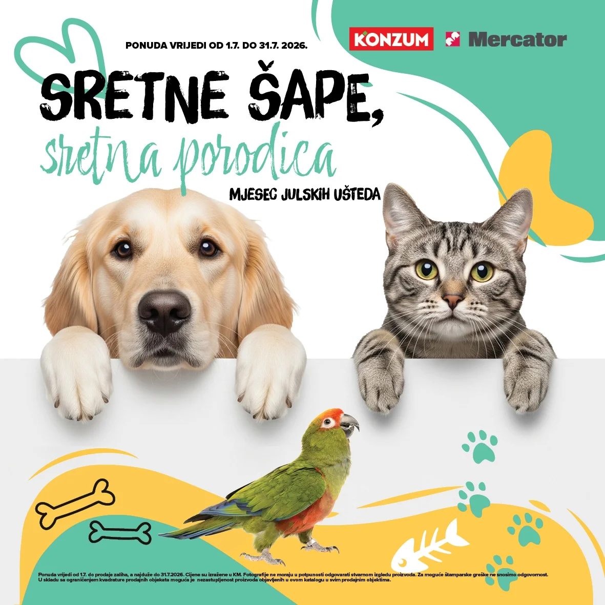 Konzum katalog KUĆNI LJUBIMCI 1-31.7.2026. - str. 1