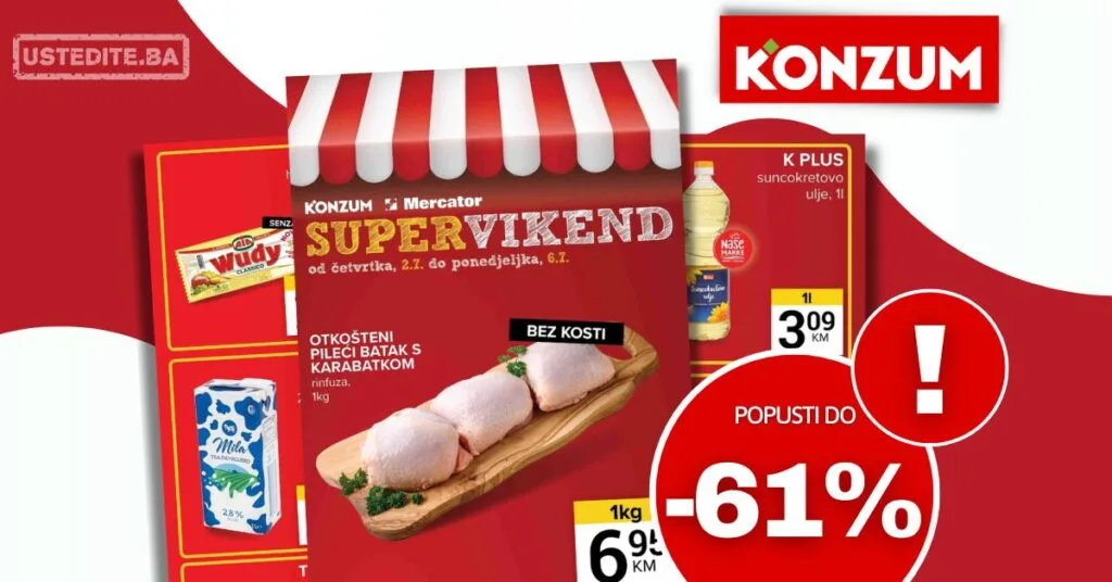Konzum vikend akcija 2-6.7.2026.