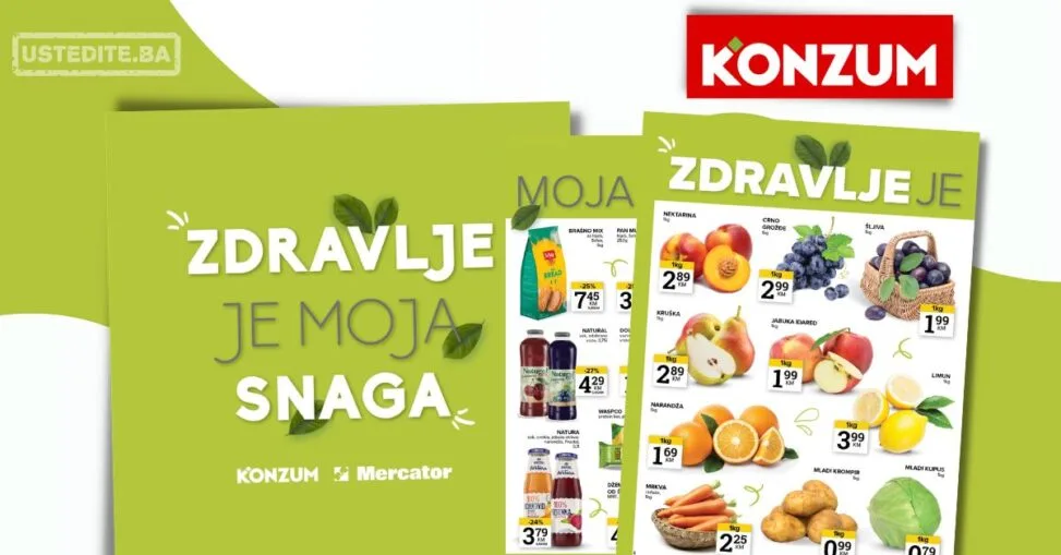 Konzum ZDRAVE NAMIRNICE 21-27.7.2026.