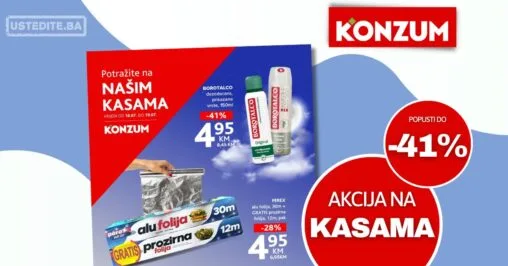 Konzum AKCIJA NA KASAMA 16-19.7.2026.