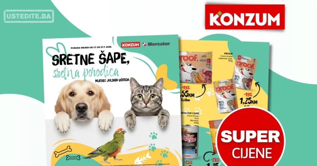 Konzum katalog KUĆNI LJUBIMCI 1-31.7.2026.