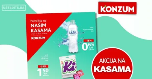 Konzum AKCIJA NA KASAMA 20-22.7.2026.