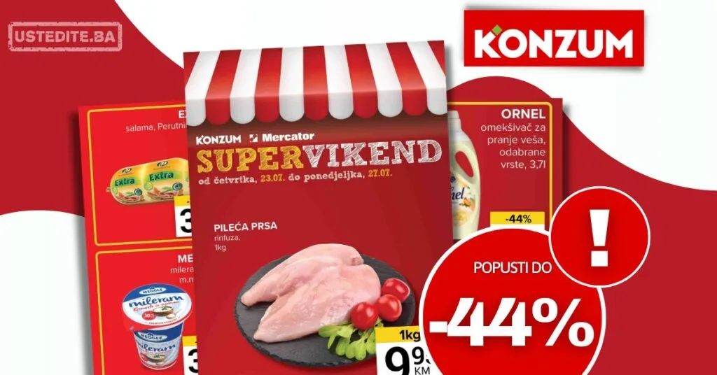 Konzum vikend akcija 23-27.7.2026.