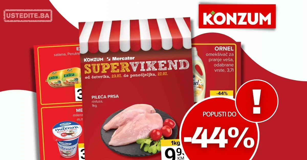 Konzum vikend akcija 23-27.7.2026.