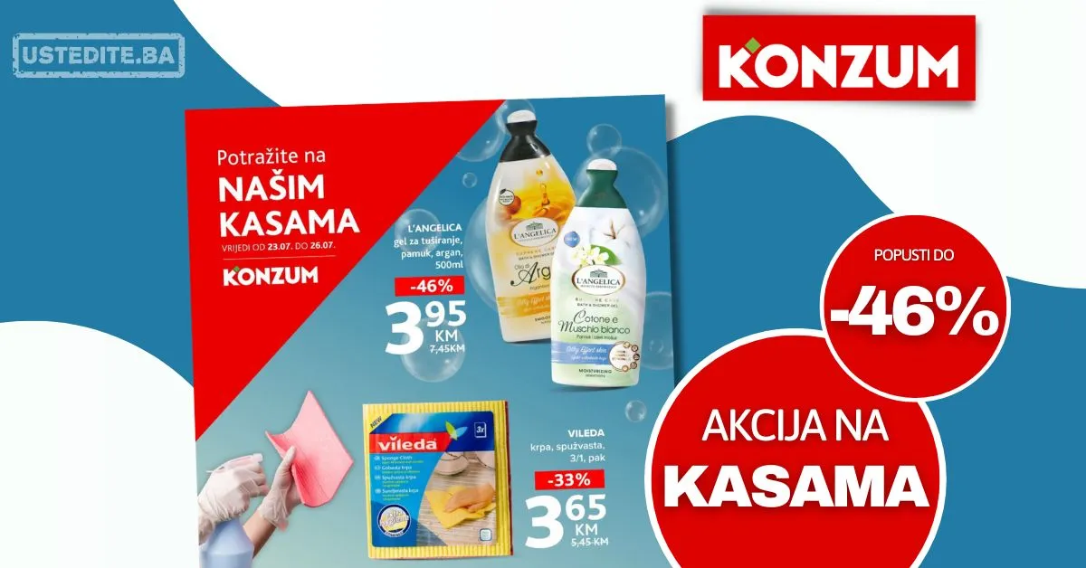 Konzum AKCIJA NA KASAMA 23-26.7.2026.
