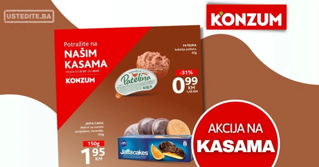 Konzum AKCIJA NA KASAMA 27-29.7.2026.