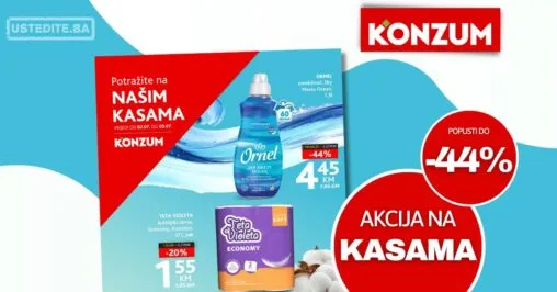 Konzum AKCIJA NA KASAMA 2-5.7.2026