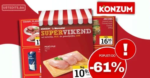 Konzum vikend akcija 9-13.7.2026.