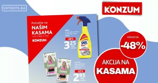 Konzum AKCIJA NA KASAMA 9-12.7.2026.